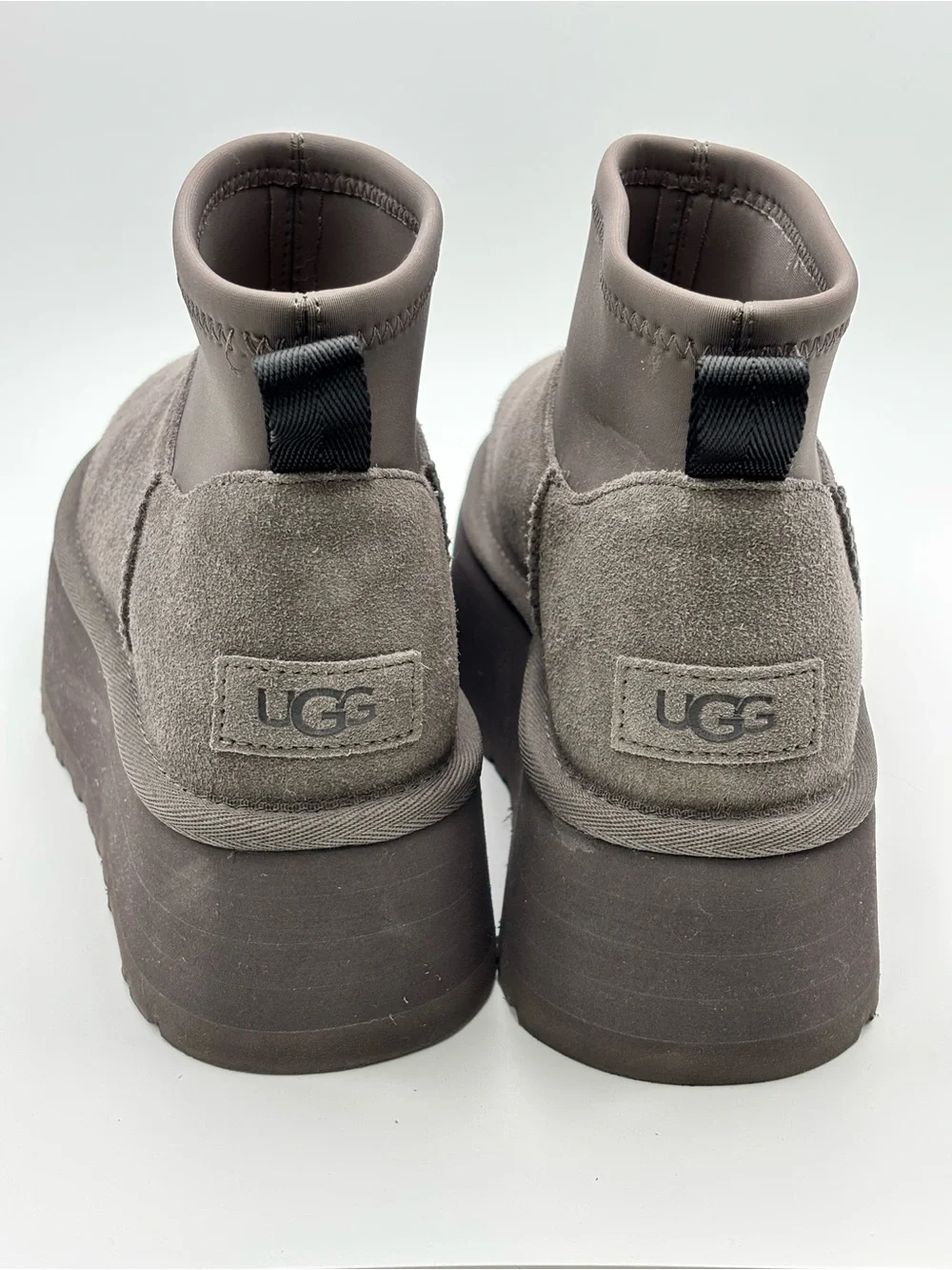 UGG Classic Mini Dipper Gray Platform Ankle Boots Size 5